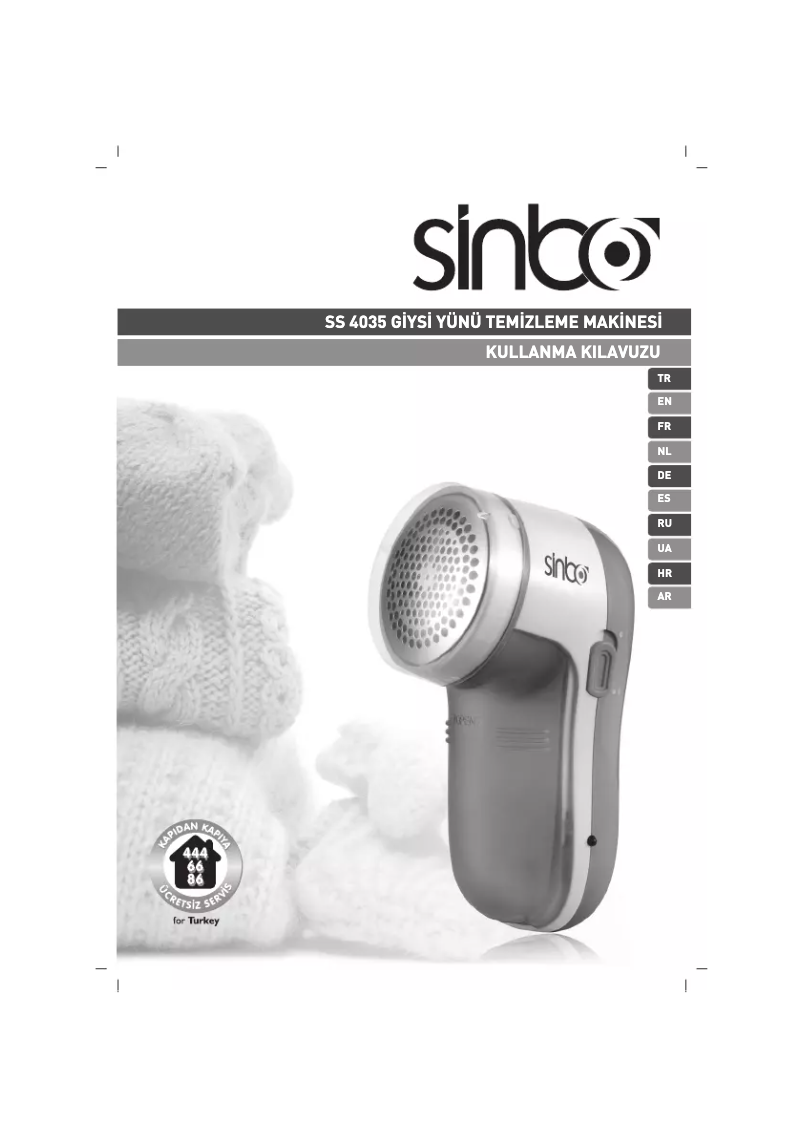 Page 1 de la notice Manuel utilisateur Sinbo SS-4035