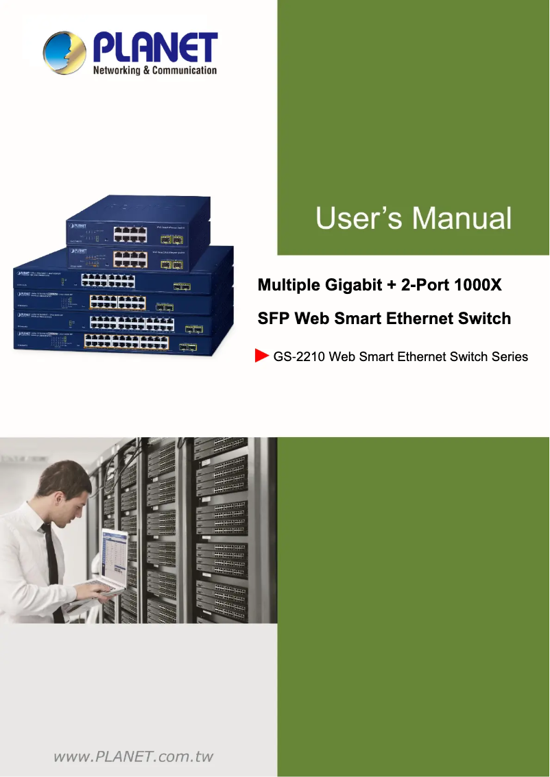 Page n°1 - Manuel utilisateur Planet GS-2210-16P2S