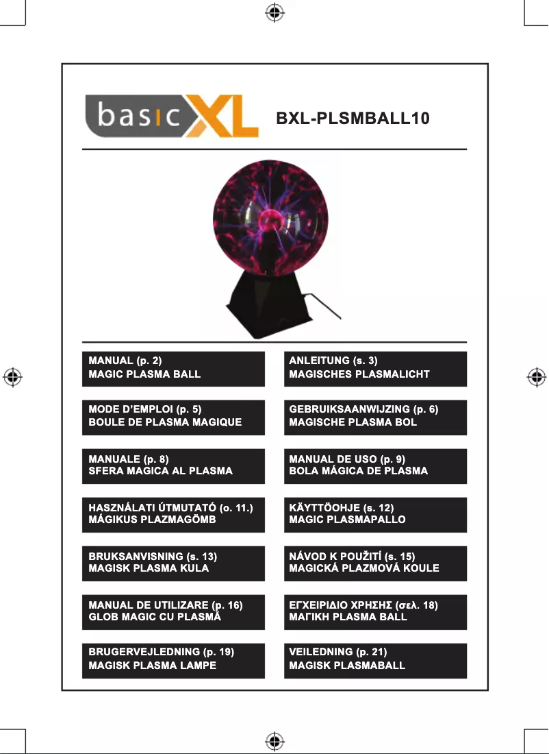 Page n°1 - Manuel utilisateur basicXL BXL-PLSMBALL1U
