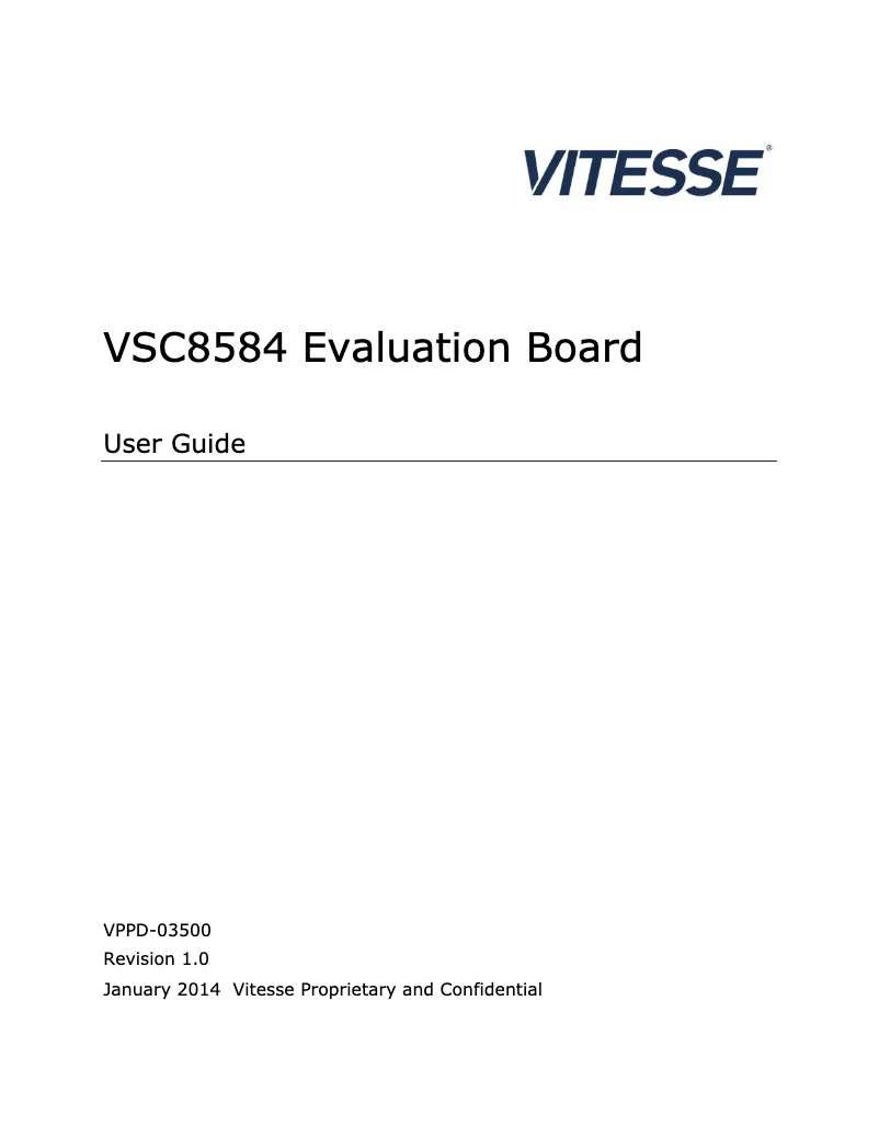 Página 1 del manual Manual de usuario Microchip VSC8562