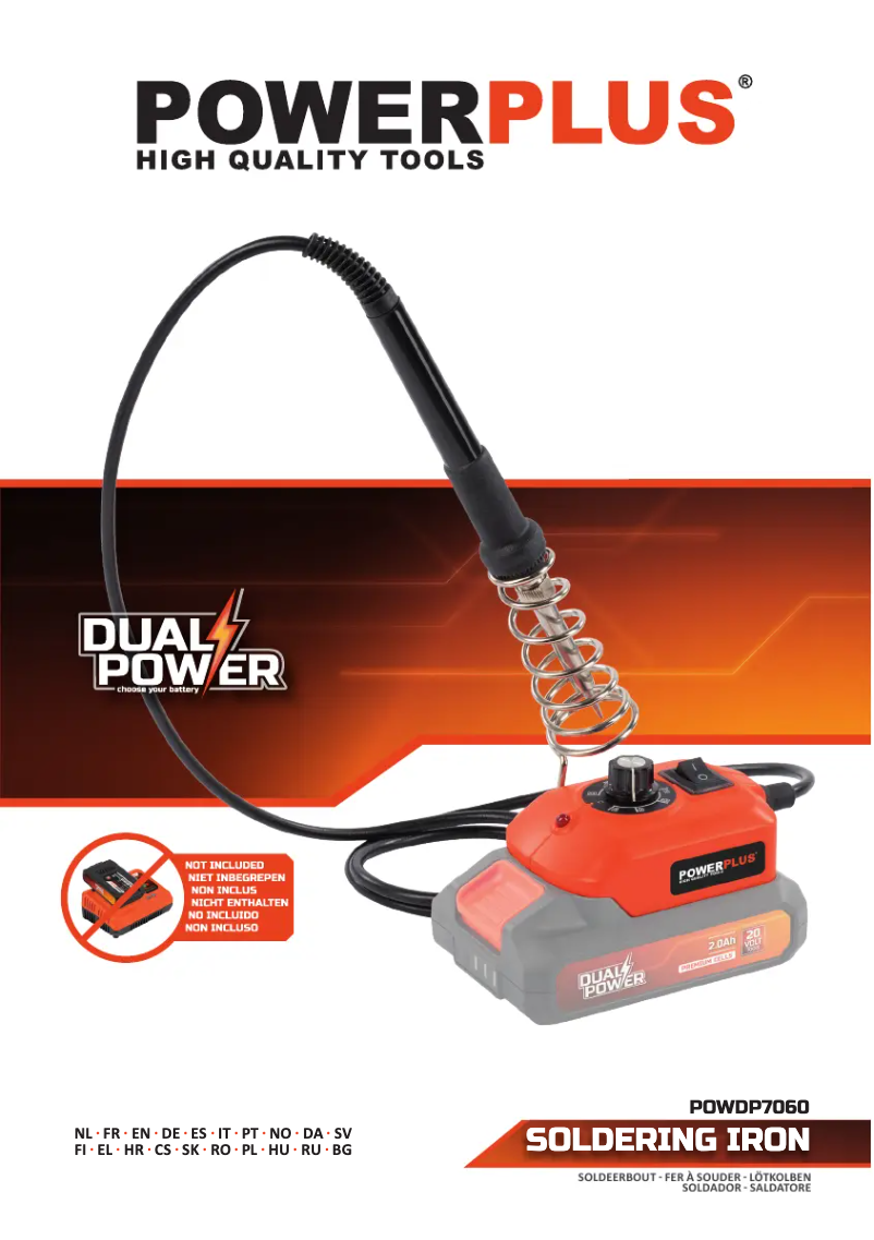 Page 1 de la notice Manuel utilisateur PowerPlus POWDP7060