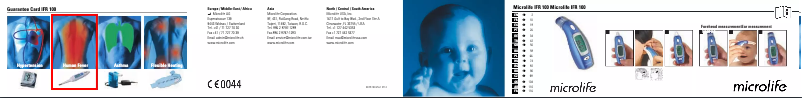 Page 1 de la notice Manuel utilisateur Microlife IFR 100