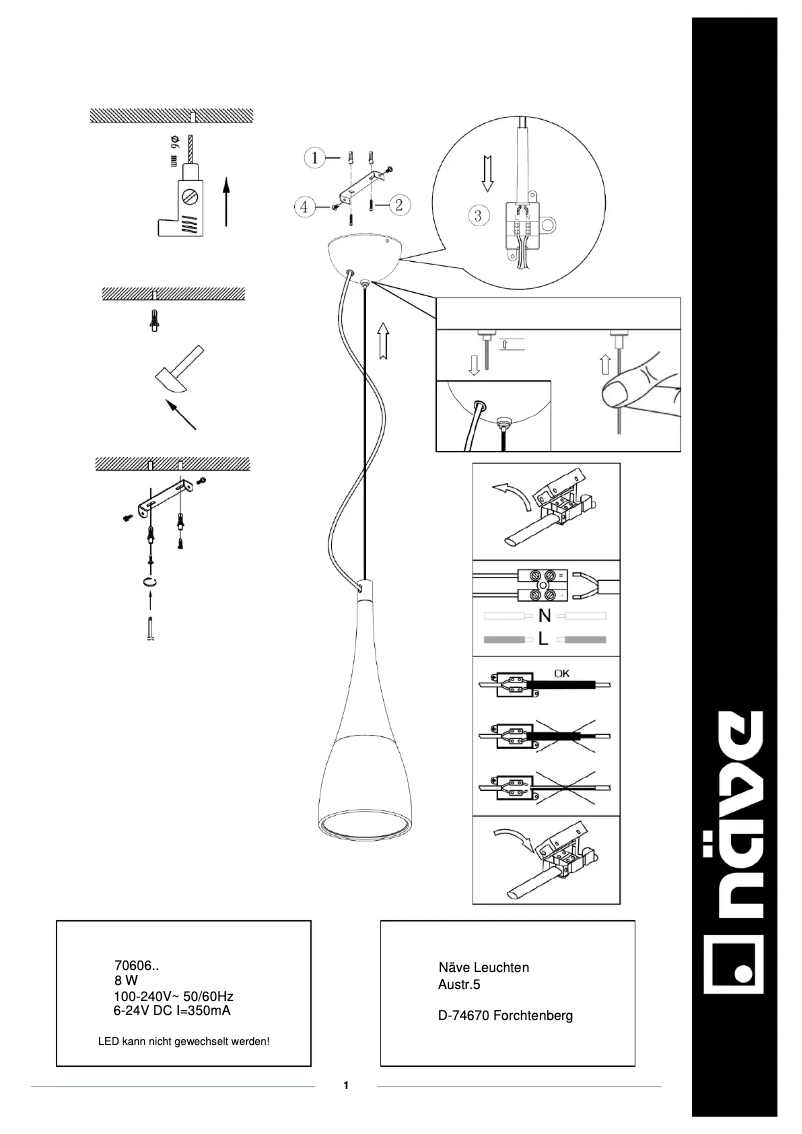 Page n°1 - Manuel utilisateur Näve Lima