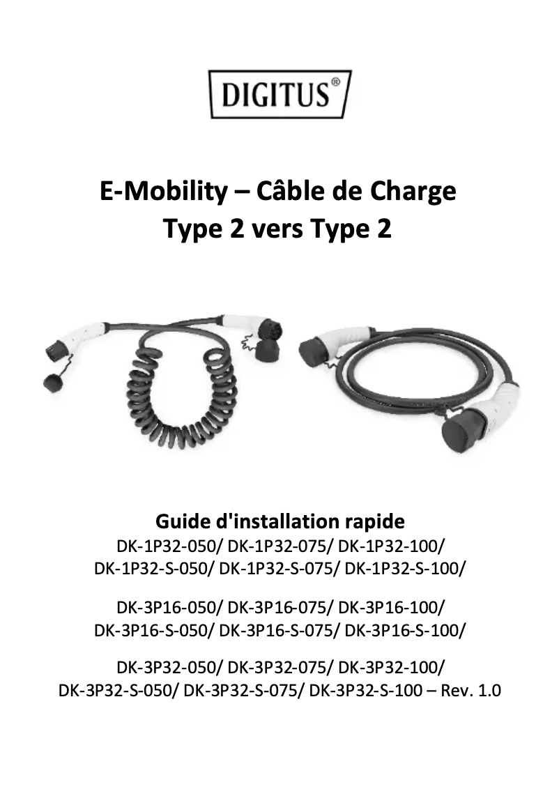 Page 1 de la notice Manuel utilisateur Digitus DK-3P32-S-050