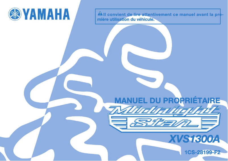 Image de la première page du manuel de l'appareil XVS1300A (2016)
