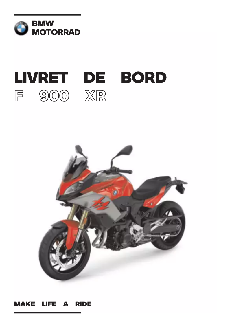 Page 1 de la notice Manuel utilisateur BMW F 900 XR (2020)