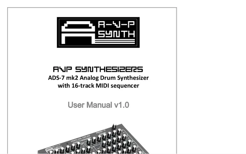 Page 1 de la notice Manuel utilisateur AVP Synth ADS-7 MK2