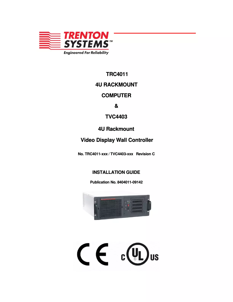 Page n°1 - Manuel utilisateur Trenton Systems TVC4403