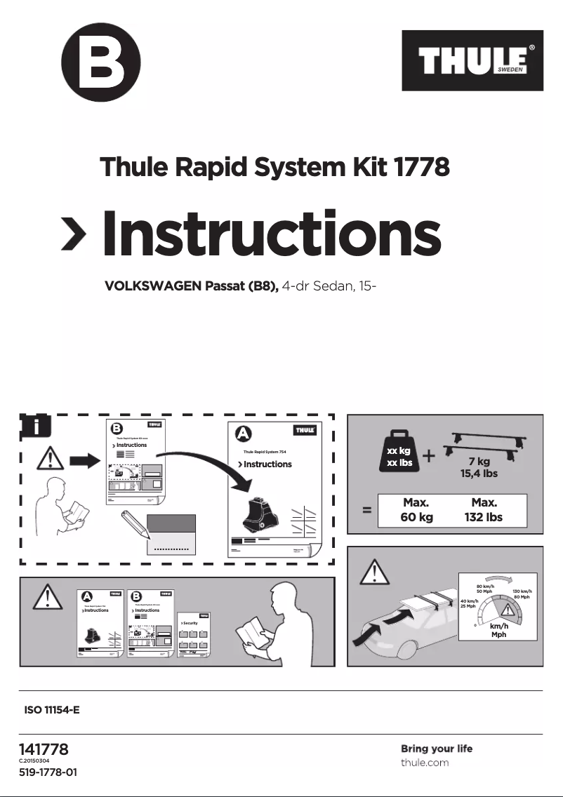 Page n°1 - Manuel utilisateur Thule Rapid System Kit 1778