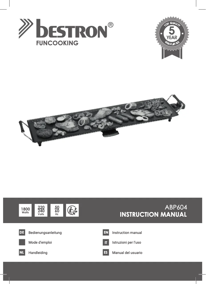 Image de la première page du manuel de l'appareil ABP604