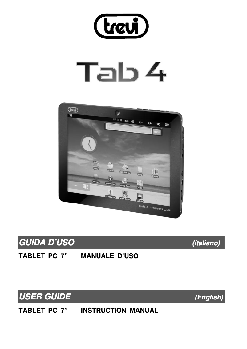 Imagen de la primera página del manual del dispositivo TAB 4