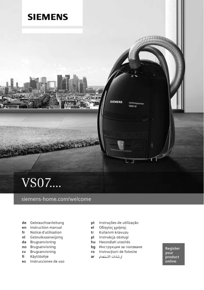 Page 1 de la notice Manuel d'utilisation et d'entretien Siemens TechnoPower VS07G2600