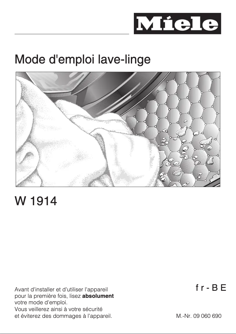 Page 1 of the manual User Manual Miele W 1914