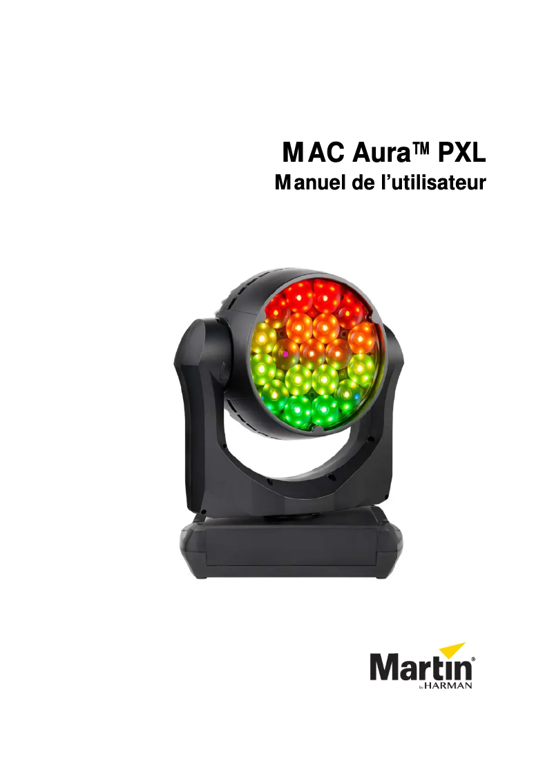 Page n°1 - Manuel utilisateur Martin MAC Aura PXL
