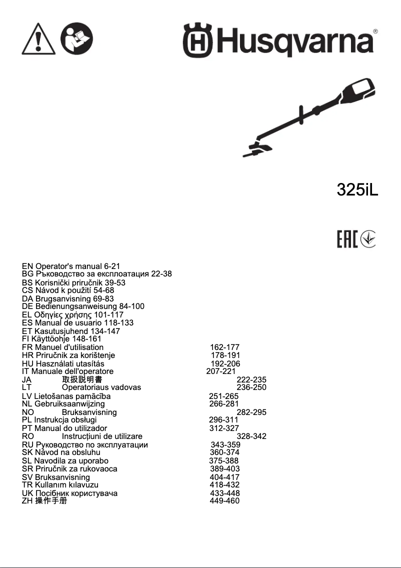 Image de la première page du manuel de l'appareil 325iL