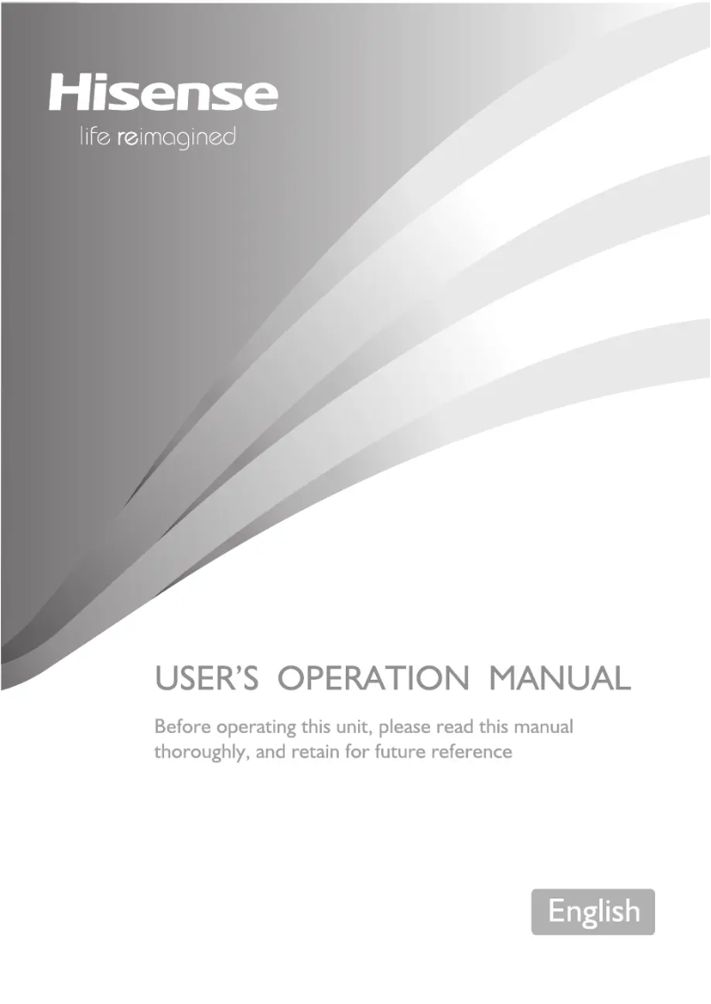 Page 1 de la notice Manuel utilisateur Hisense RB343D4BW1