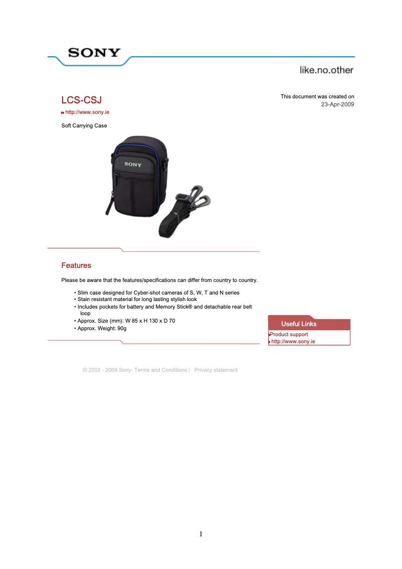 Image de la première page du manuel de l'appareil LCS-CSJ