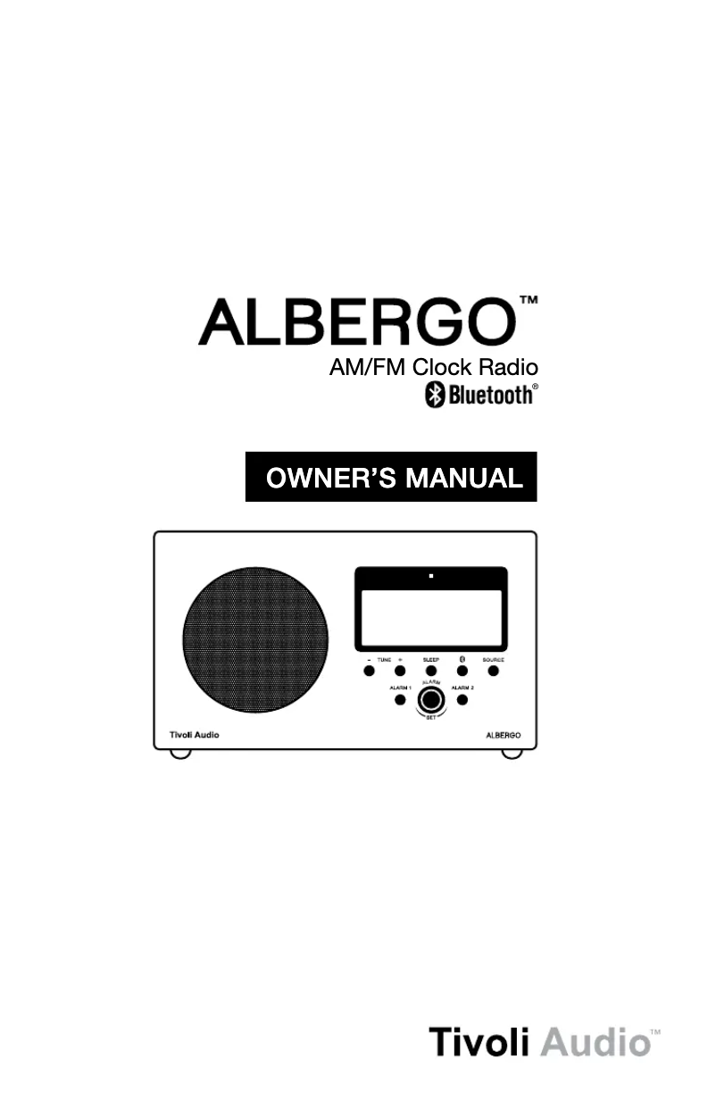 Page n°1 - Manuel utilisateur Tivoli Audio Albergo