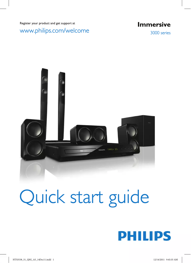 Image de la première page du manuel de l'appareil HTS3538