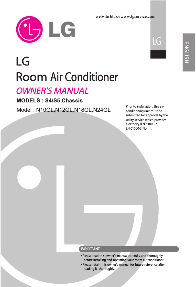 First page image of the manual for N10GL