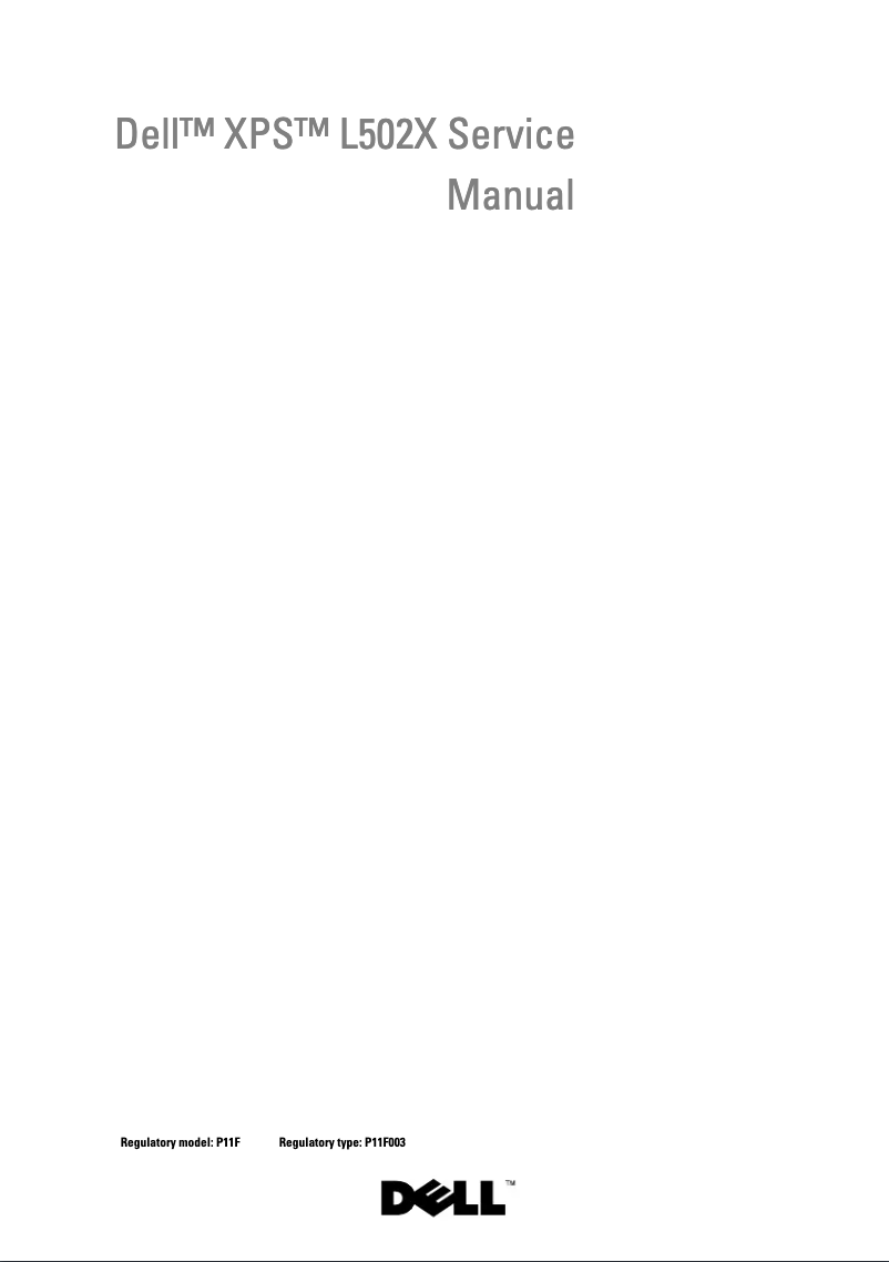 Image de la première page du manuel de l'appareil XPS L502x