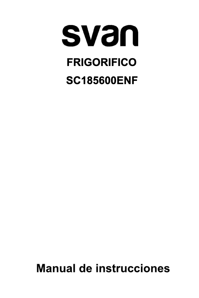Page 1 de la notice Manuel utilisateur SVAN SC185600ENF