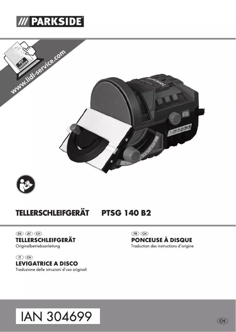 Image de la première page du manuel de l'appareil PTSG 140 B2