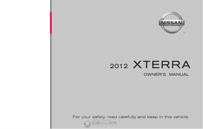 Image de la première page du manuel de l'appareil Xterra (2012)