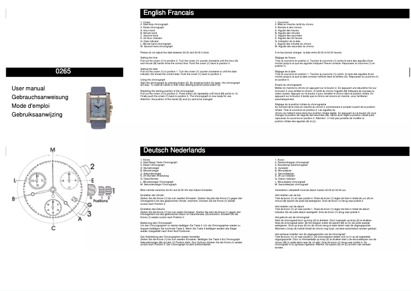 Image de la première page du manuel de l'appareil 0265
