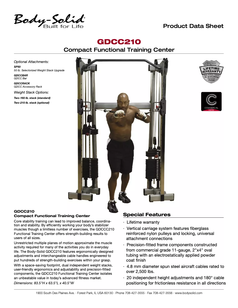 Image de la première page du manuel de l'appareil GDCC210