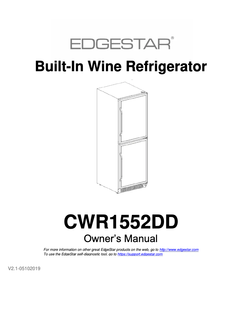 Image de la première page du manuel de l'appareil CWR1552DZ
