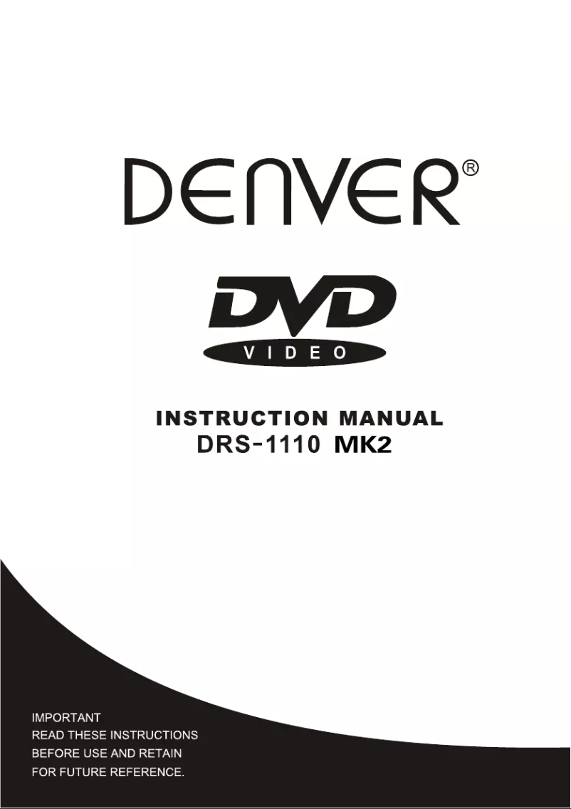Page n°1 - Manuel utilisateur Denver DRS-1110MK2