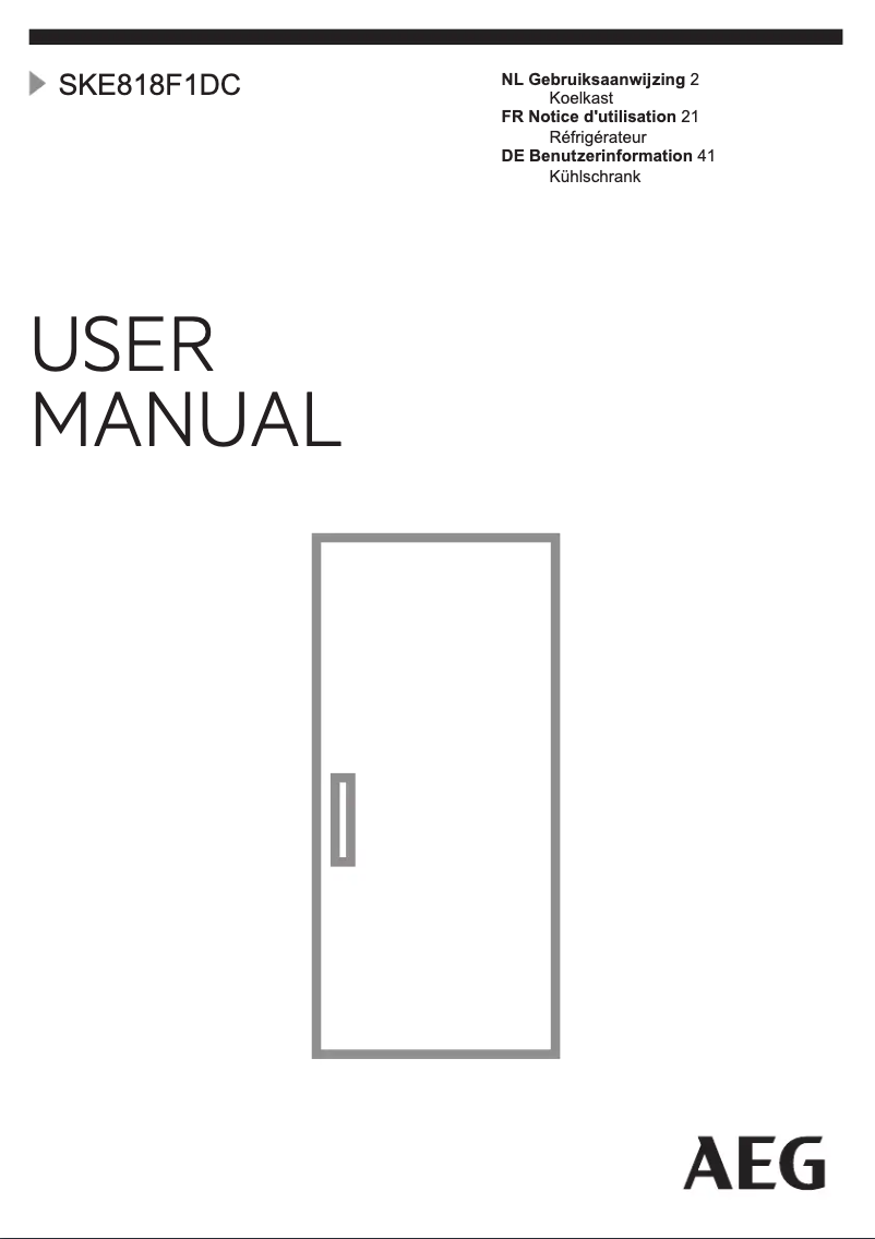 Image de la première page du manuel de l'appareil SKE818F1DC