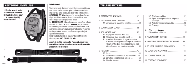 Page 1 of the manual User Manual Ciclo CP 16 IS