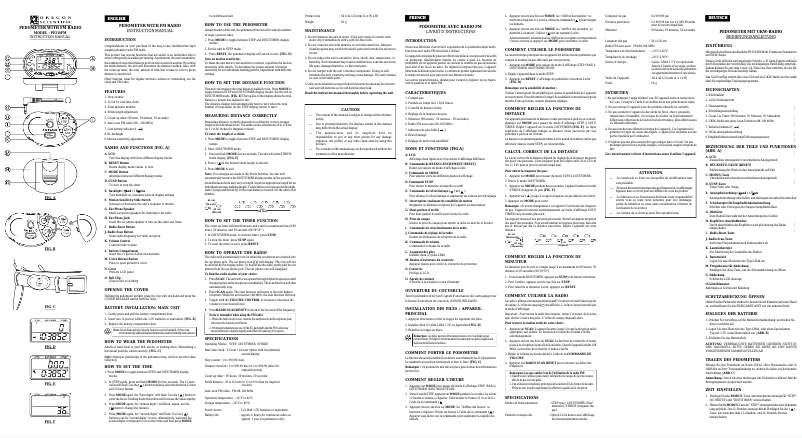 Image de la première page du manuel de l'appareil PE316FM