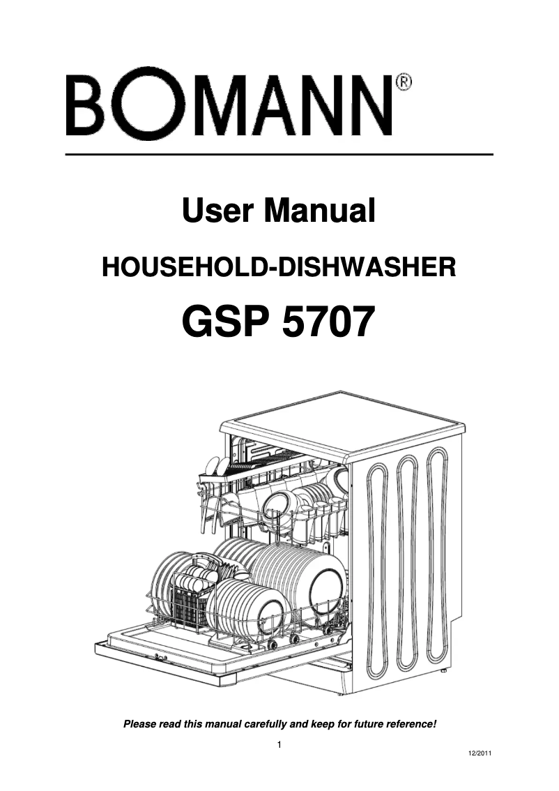 Page n°1 - Manuel utilisateur Bomann GSP 5707