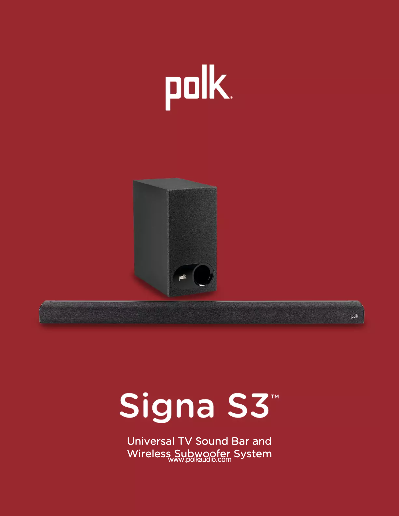 Page n°1 - Fiche technique Polk Signa S3
