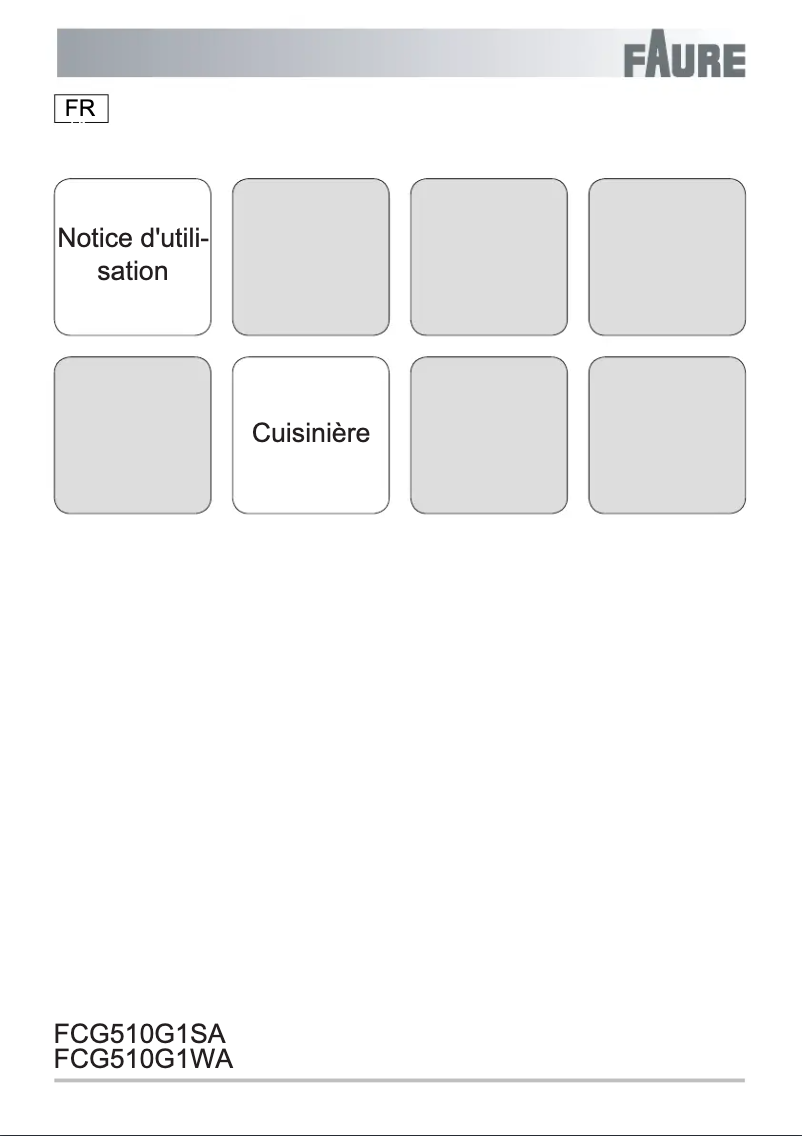 Page n°1 - Manuel utilisateur Faure FCG510G1WA