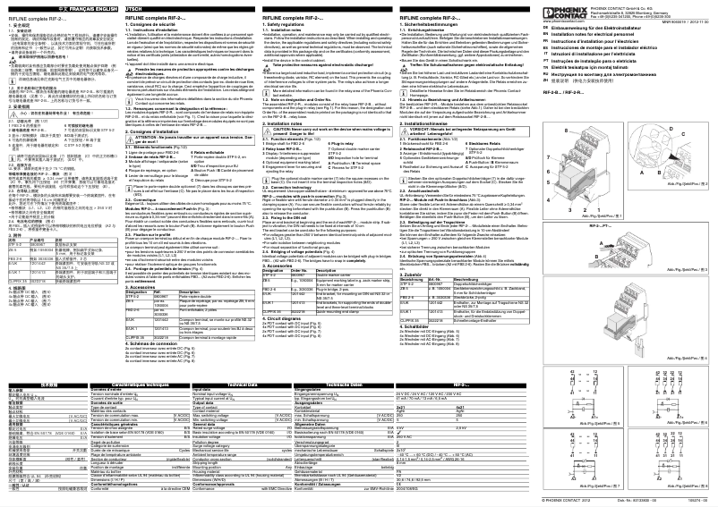 Image de la première page du manuel de l'appareil RIF-2-RPT-LV-24AC/2X21