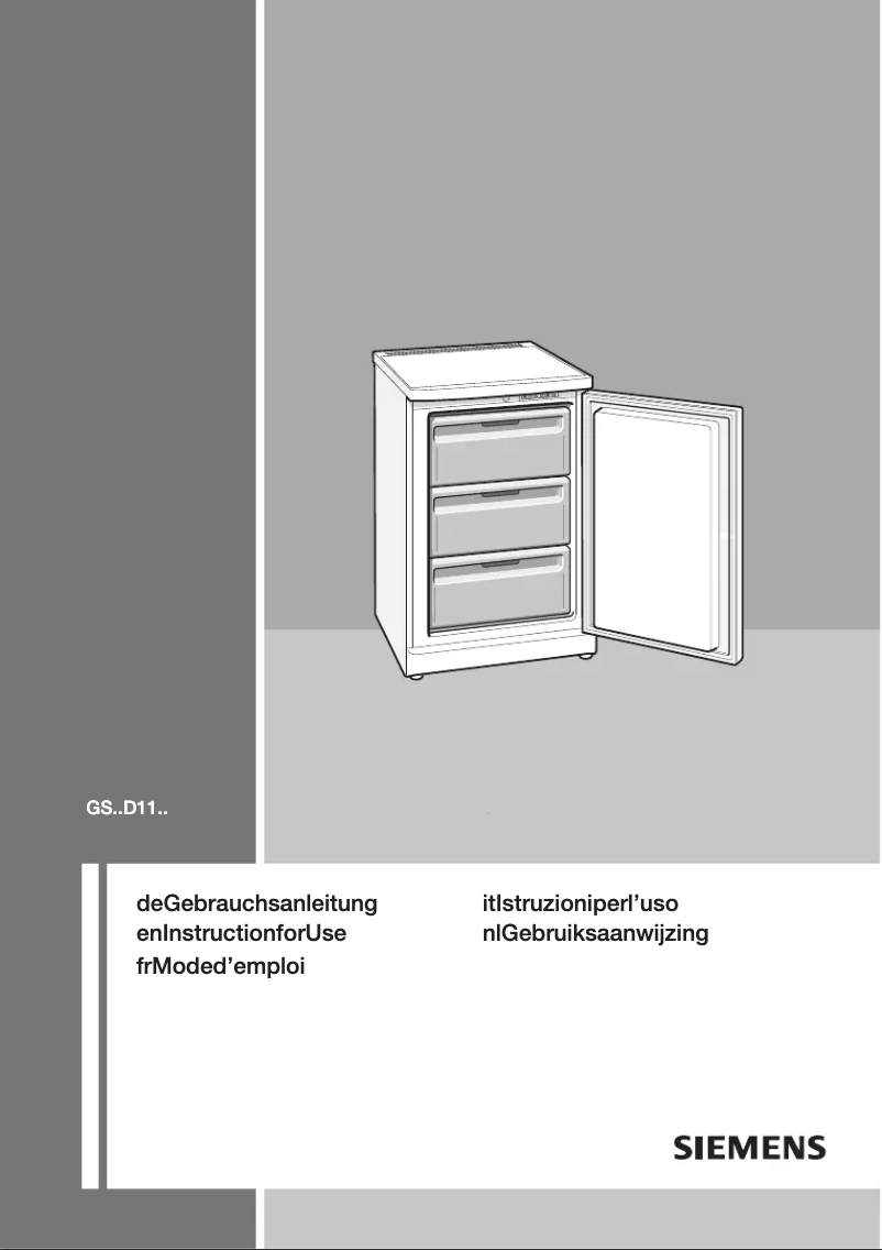 Page 1 de la notice Manuel utilisateur Siemens GS11DE22