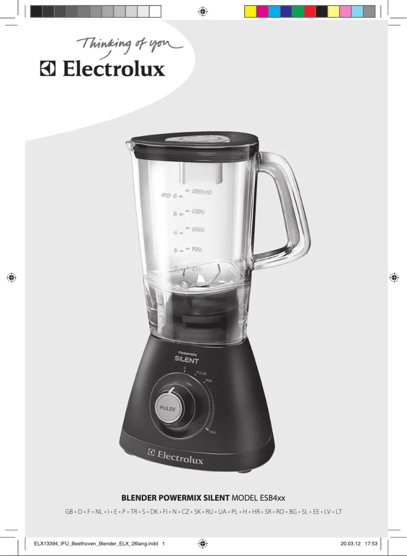 Página 1 del manual Manual de usuario Electrolux ESB4600