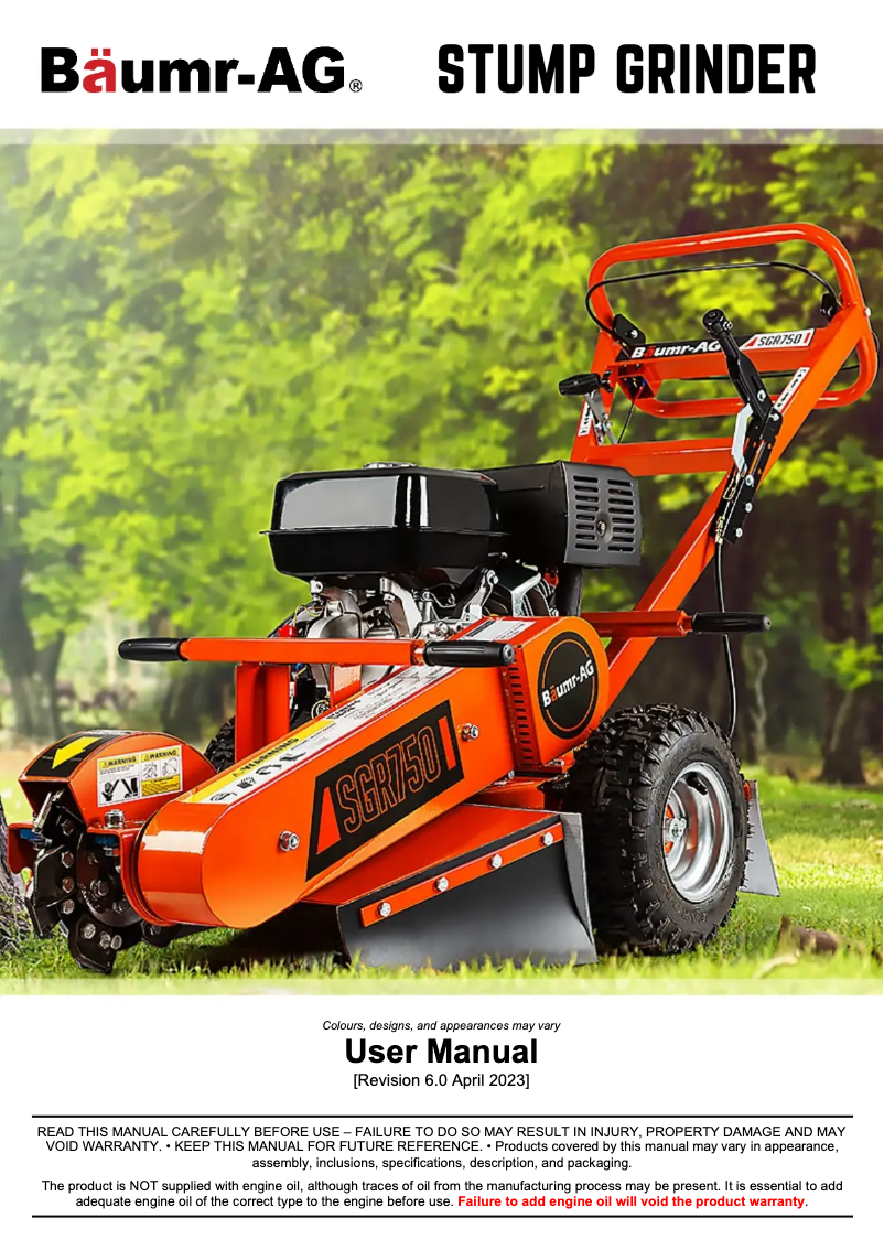 Página 1 del manual Manual de usuario Baumr-AG SGR750