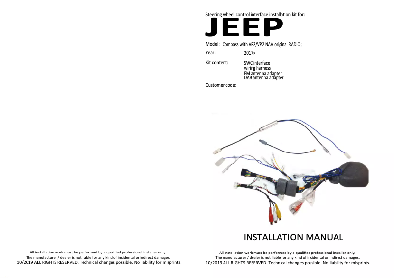 Page 1 de la notice Manuel utilisateur Alpine KIT-903JC