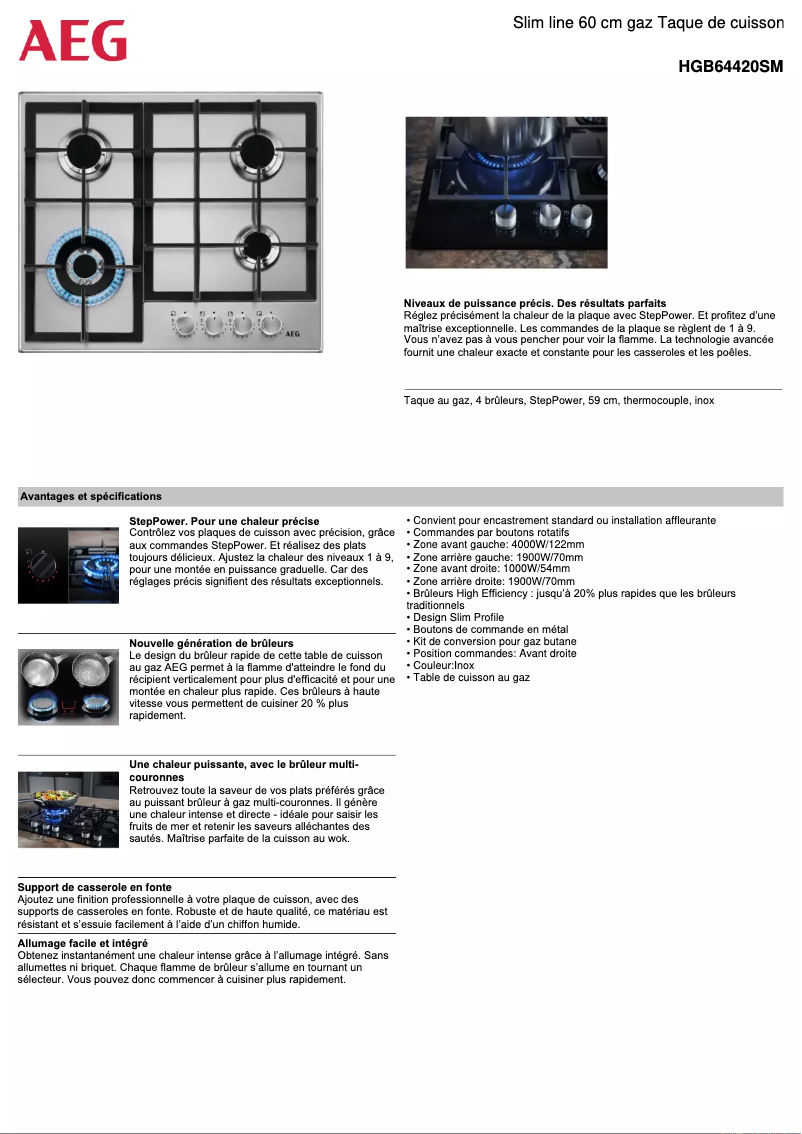 Imagen de la primera página del manual del dispositivo HGB64420SM