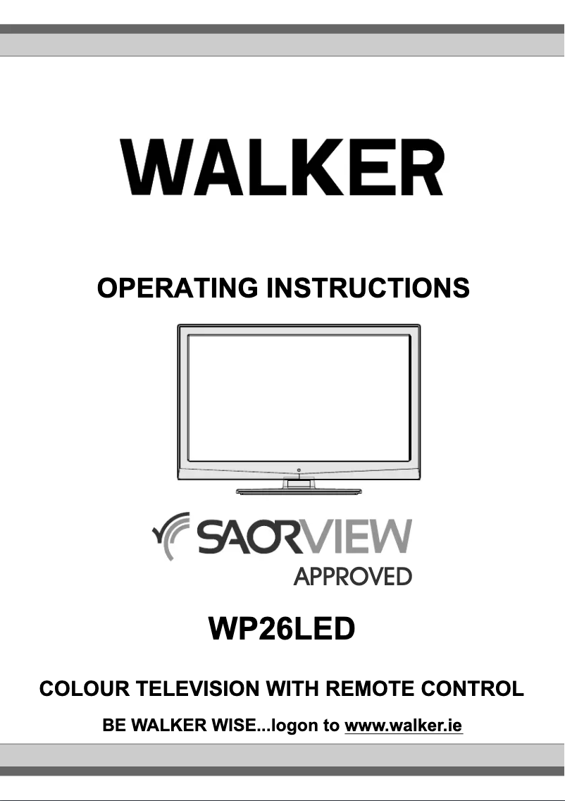 Page n°1 - Manuel utilisateur Walker WP26LED