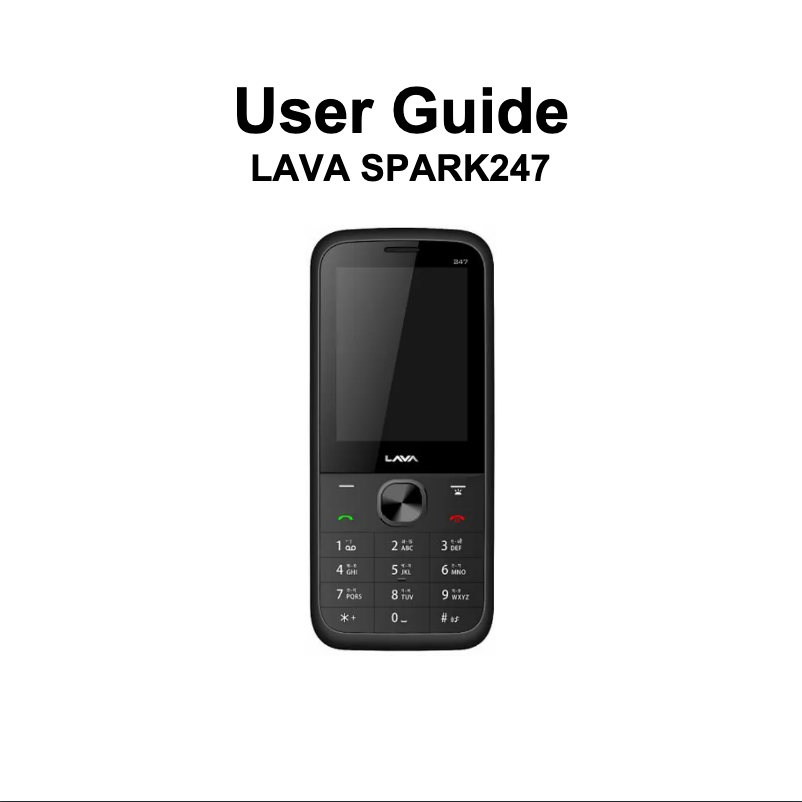 Page n°1 - Manuel utilisateur Lava Spark 247