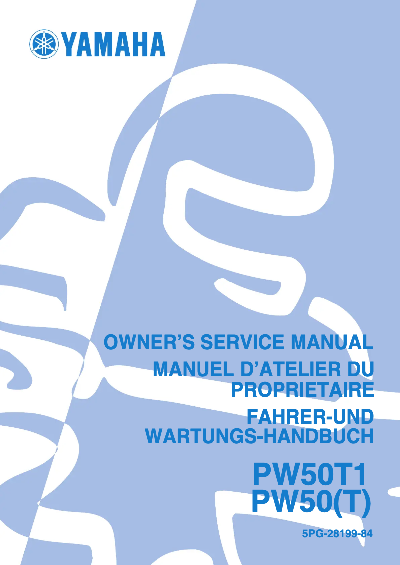 Image de la première page du manuel de l'appareil PW50 (2004)