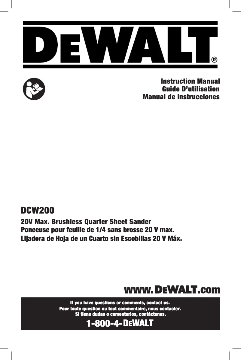 Page n°1 - Manuel utilisateur DeWalt DCB204