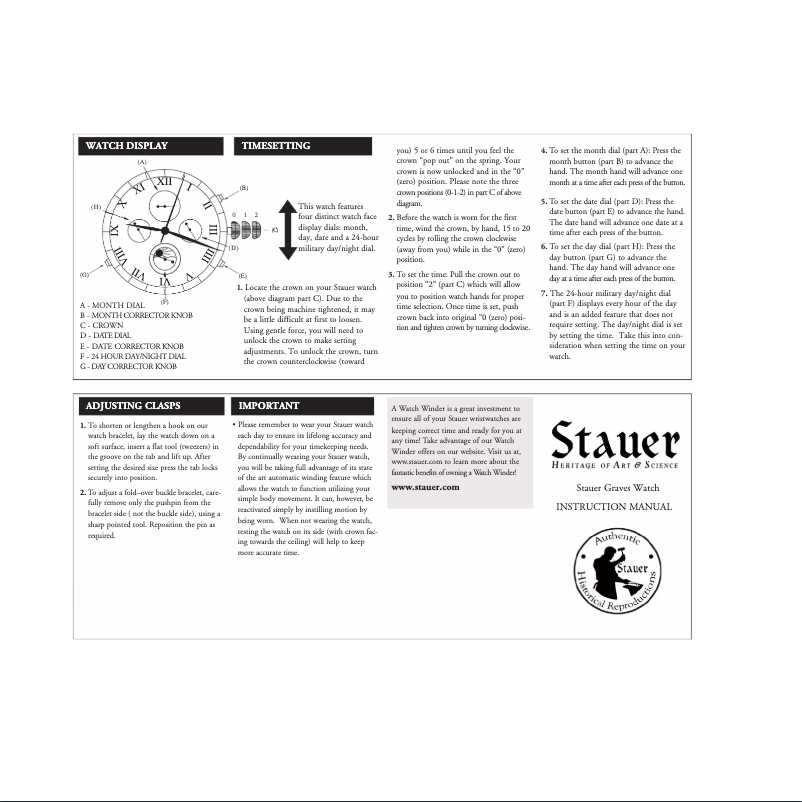 Page 1 de la notice Manuel utilisateur Stauer 17453