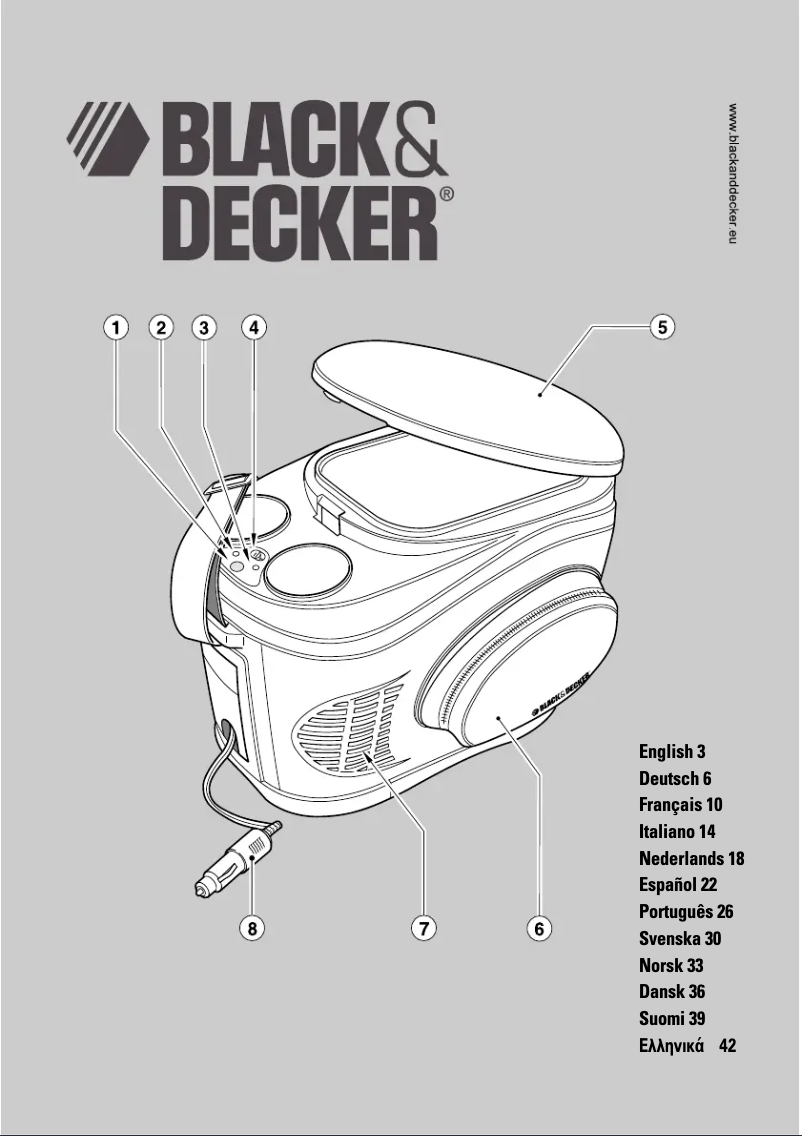 Page 1 de la notice Manuel utilisateur Black & Decker BDV212F